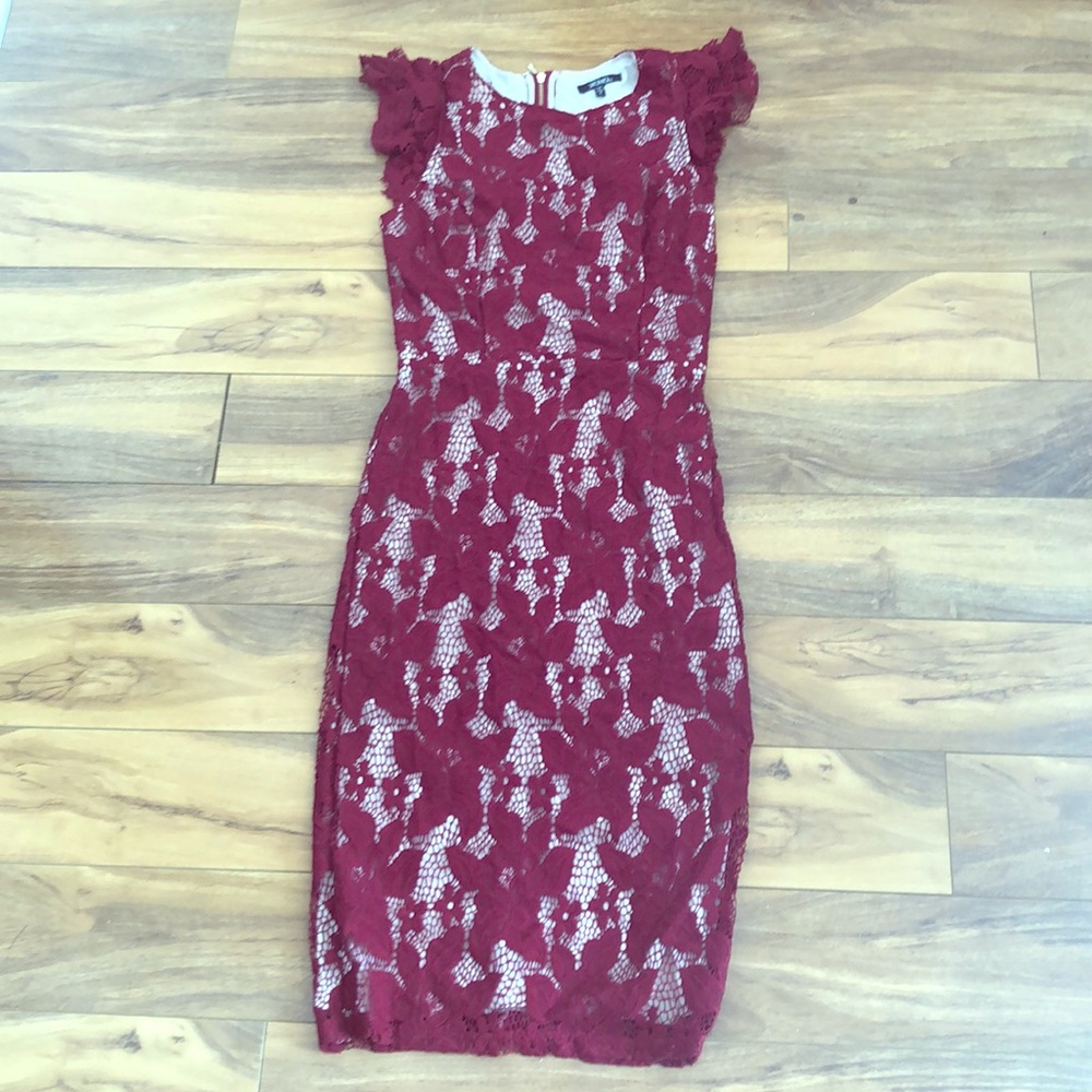 Beautiful Midi burgundy/red Cocktail dress! S